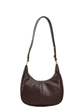 Brown Leather Shoulder Bag - Classic Women's Hobo